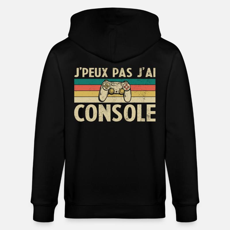 je peux pas j ai Console - Veste à capuche bio CULTIVATOR Stanley/Stella Unisexe - noir