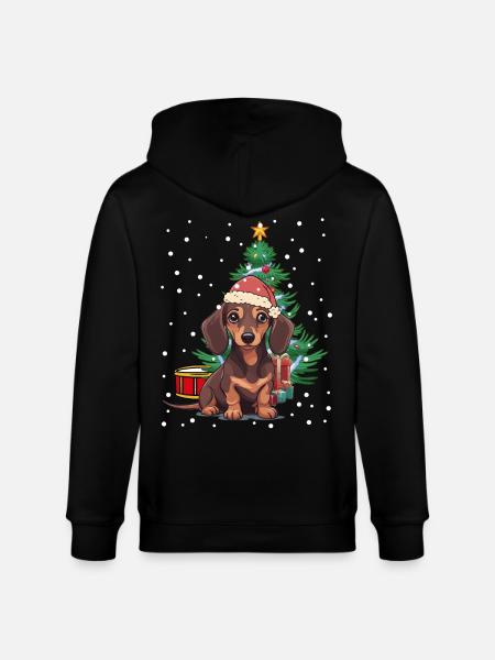 Julegaver hund gravhund Xmas Nikolaus - Stanley/Stella økologisk unisex-hættejakke CULTIVATOR  - sort