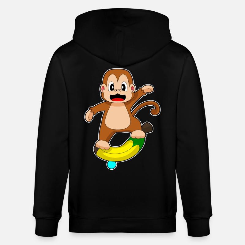 Équilibre Monkey Banana - Veste à capuche bio CULTIVATOR Stanley/Stella Unisexe - noir