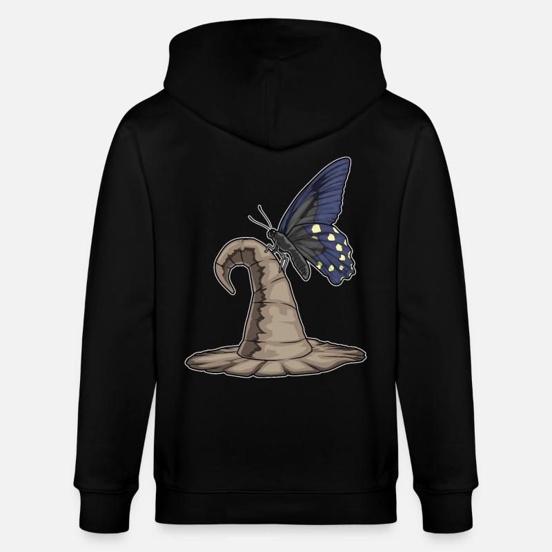 Chapeau de sorcière papillon - Veste à capuche bio CULTIVATOR Stanley/Stella Unisexe - noir