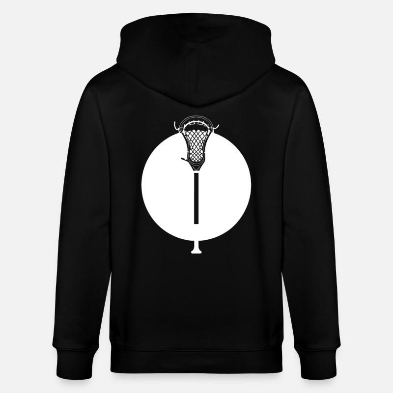 Dessin de batte de crosse - Veste à capuche bio CULTIVATOR Stanley/Stella Unisexe - noir