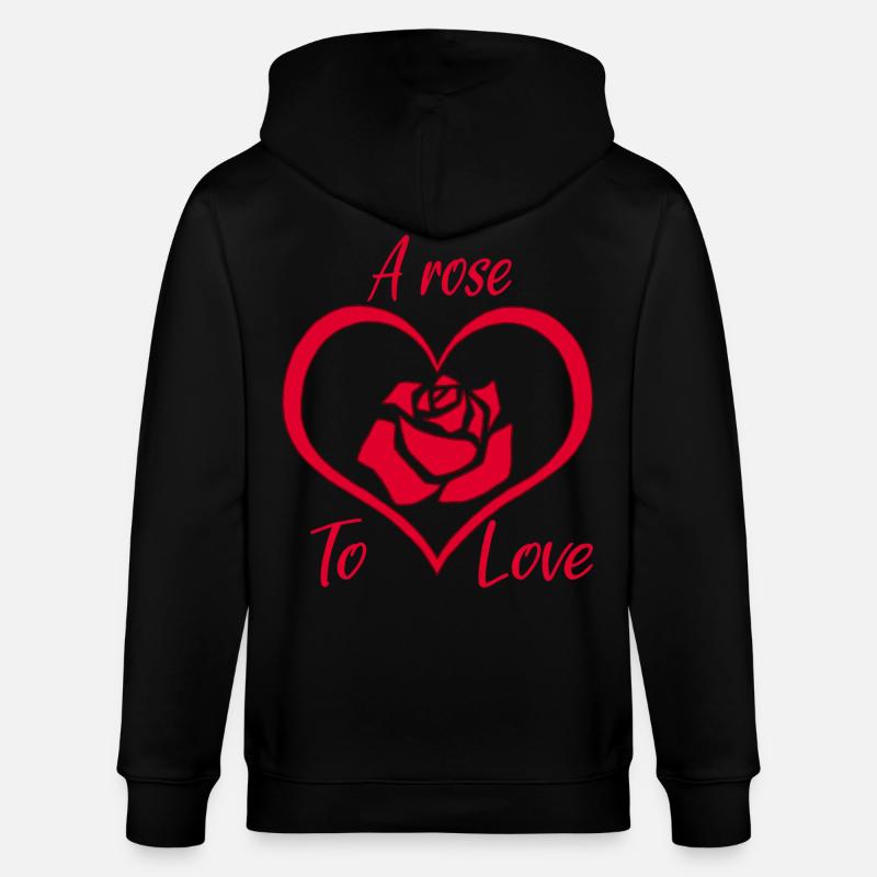 Une rose pour aimer - Veste à capuche bio CULTIVATOR Stanley/Stella Unisexe - noir