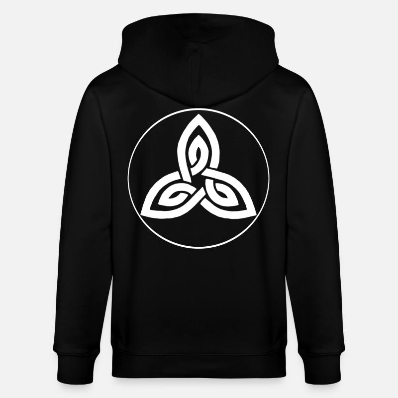 Fleur celte blanche - Veste à capuche bio CULTIVATOR Stanley/Stella Unisexe - noir
