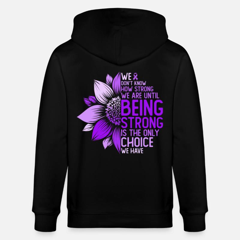 Krebs Bewusstein Sonnenblume Motivation Geschenk - Stanley/Stella Unisex Bio-Kapuzenjacke CULTIVATOR  - Schwarz