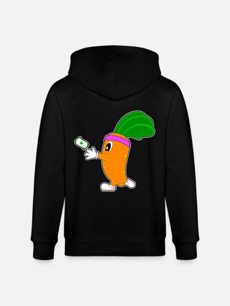 Carrot Jogger Jogging Sport - Stanley/Stella CULTIVATOR Unisex Organic Hooded Jacket - black