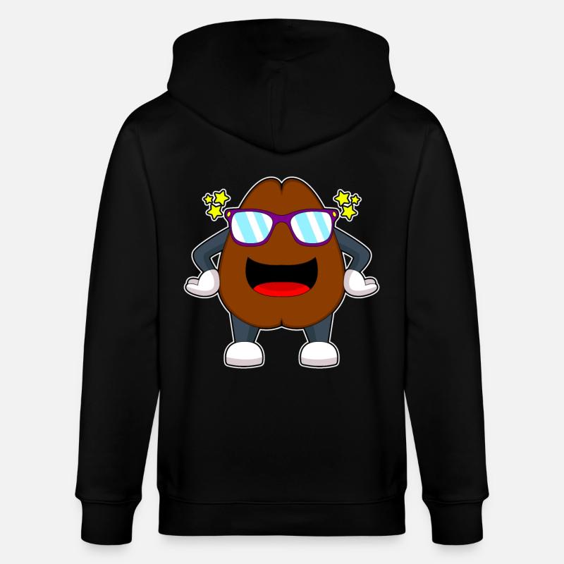 Kaffeebohne Kaffee Sonnenbrille - Stanley/Stella Unisex Bio-Kapuzenjacke CULTIVATOR  - Schwarz