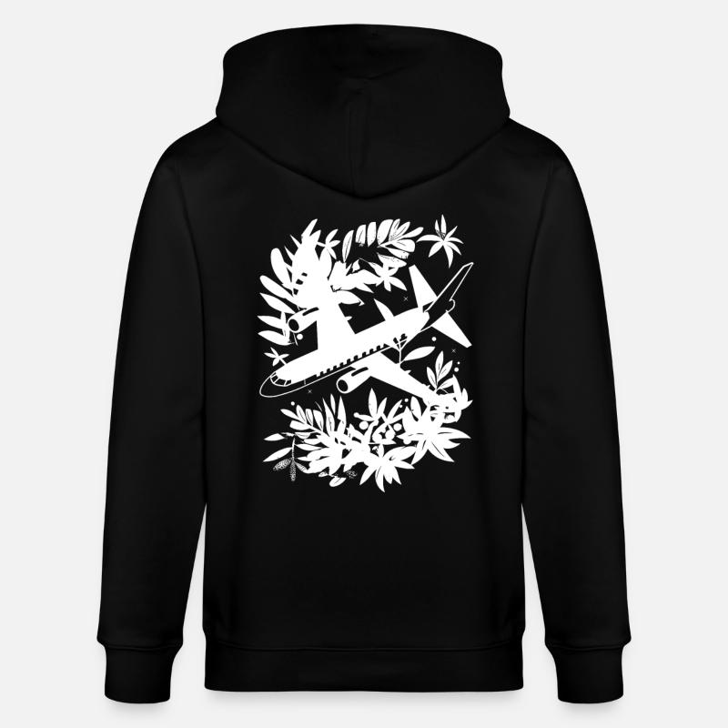 Style de bande dessinée d’avion - Veste à capuche bio CULTIVATOR Stanley/Stella Unisexe - noir