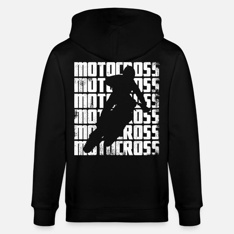 Graphismes de motocross - Veste à capuche bio CULTIVATOR Stanley/Stella Unisexe - noir