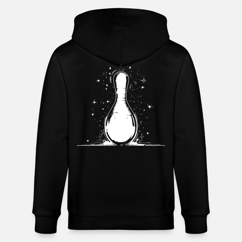 Bowling Pin Grafik - Stanley/Stella Unisex Bio-Kapuzenjacke CULTIVATOR - Schwarz