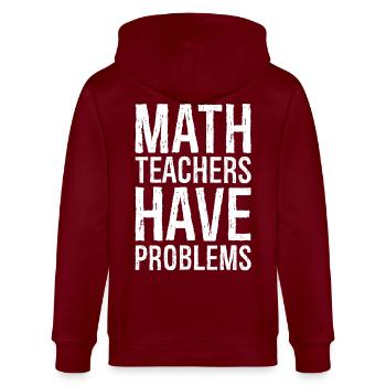 Les professeurs de mathématiques ont des problèmes - Veste à capuche bio CULTIVATOR Stanley/Stella Unisexe - bordeaux - Dos - Anna (173cm)