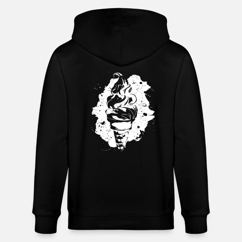Graphique de crème glacée - Veste à capuche bio CULTIVATOR Stanley/Stella Unisexe - noir