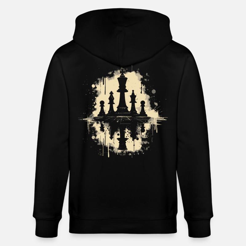 Schachfiguren Graffiti - Stanley/Stella Unisex Bio-Kapuzenjacke CULTIVATOR  - Schwarz
