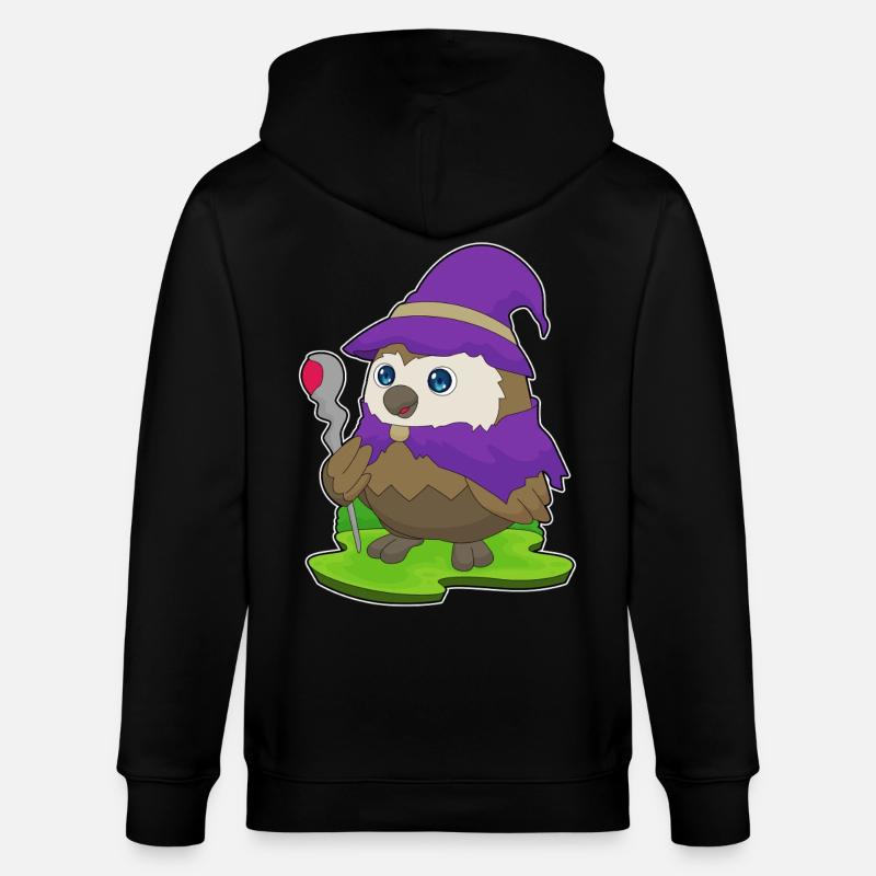 Eule Halloween Hexe - Stanley/Stella Unisex Bio-Kapuzenjacke CULTIVATOR - Schwarz