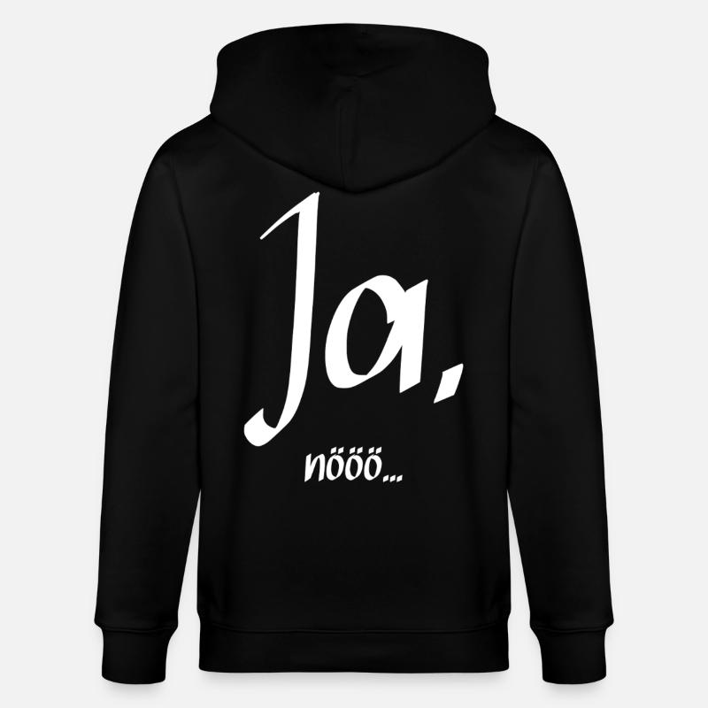 Ja, nööö ... - Stanley/Stella Unisex Bio-Kapuzenjacke CULTIVATOR  - Schwarz