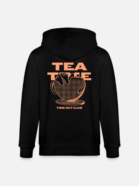 Tea Time – Relaxing Time Out - Stanley/Stella CULTIVATOR Unisex Organic Hooded Jacket - black