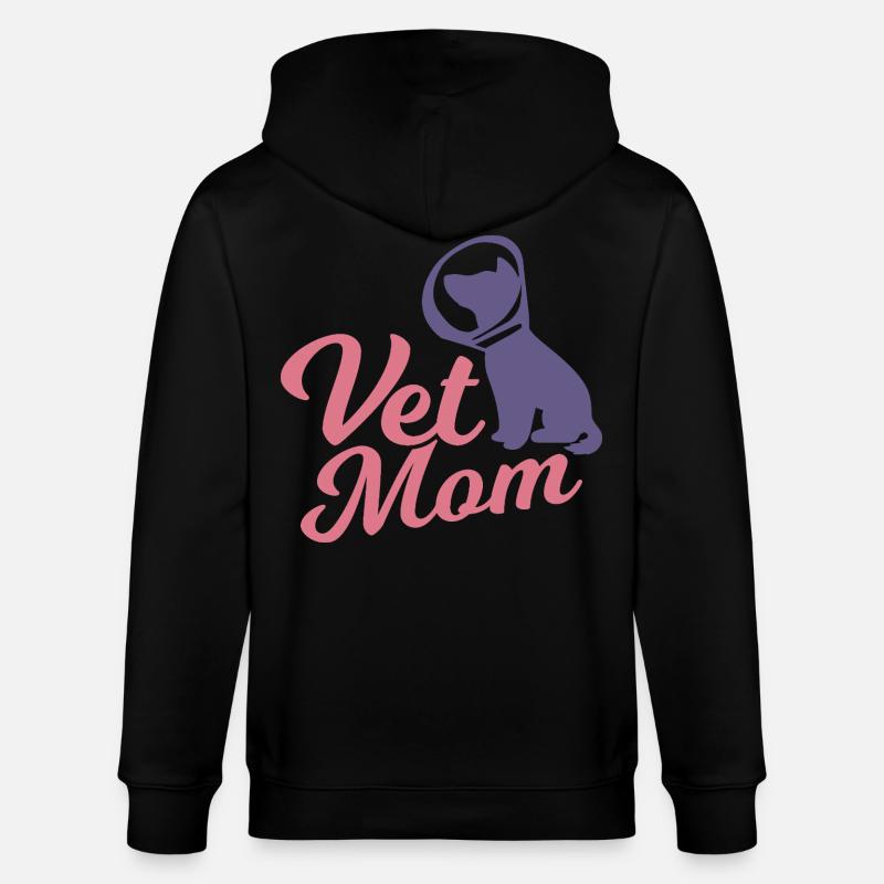 Veterinär Mutter - Stanley/Stella Unisex Bio-Kapuzenjacke CULTIVATOR  - Schwarz