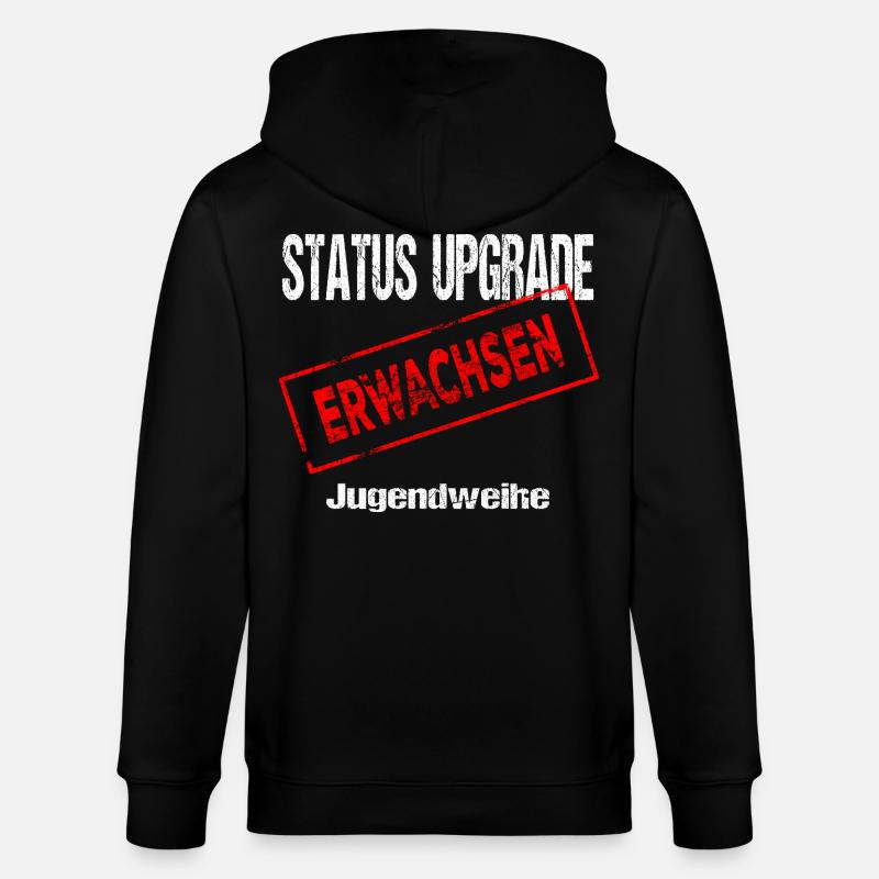 Jugendweihe - Jugendweihe 2026 - Stanley/Stella Unisex Bio-Kapuzenjacke CULTIVATOR  - Schwarz