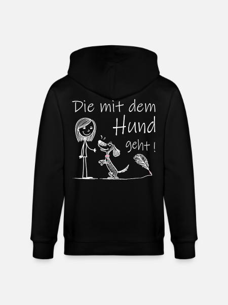 Who goes with the dog! - Stanley/Stella CULTIVATOR Unisex Organic Hooded Jacket - black