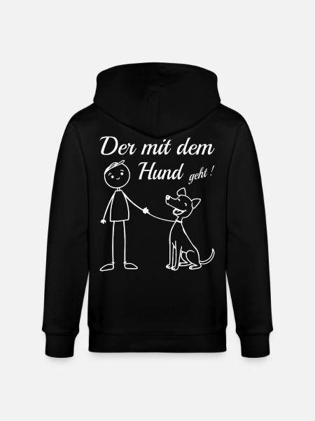 Who goes with the dog! - Stanley/Stella CULTIVATOR Unisex Organic Hooded Jacket - black
