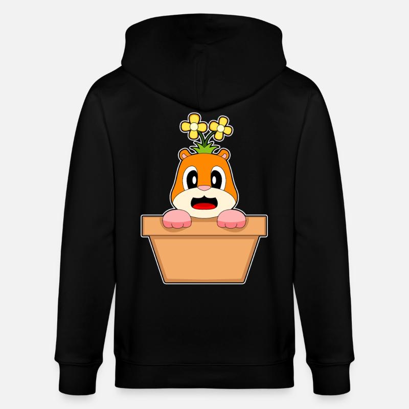 Fleur de hamster - Veste à capuche bio CULTIVATOR Stanley/Stella Unisexe - noir