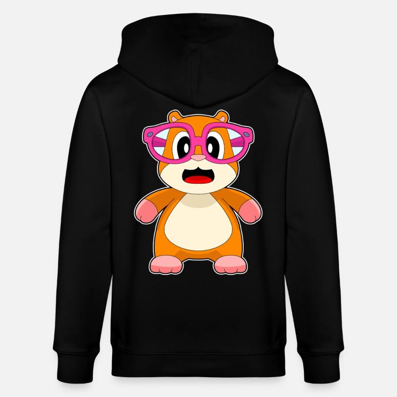 Lunettes de hamster - Veste à capuche bio CULTIVATOR Stanley/Stella Unisexe - noir