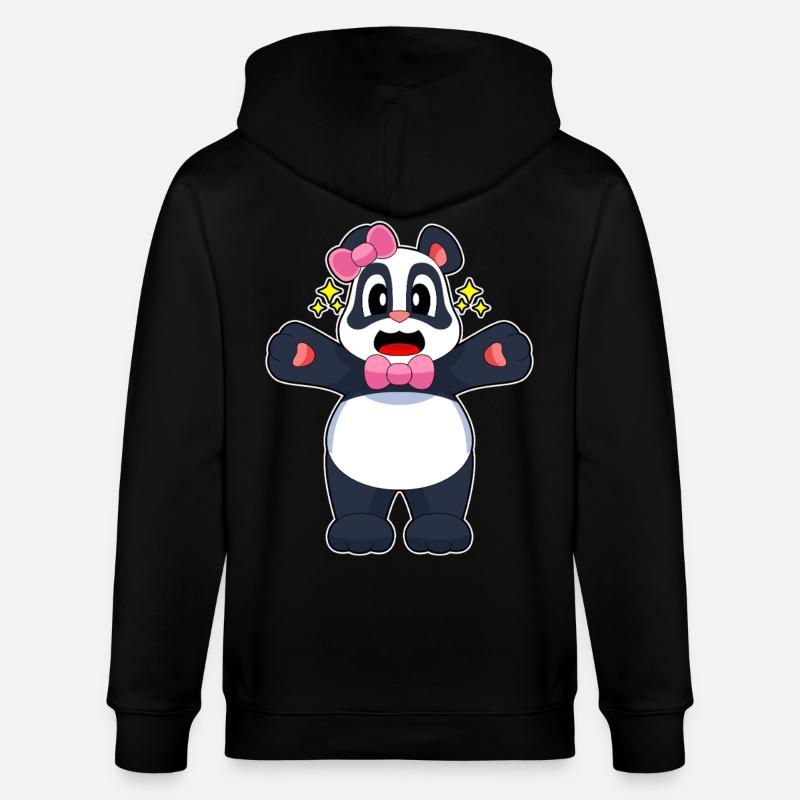 Boucle Panda - Veste à capuche bio CULTIVATOR Stanley/Stella Unisexe - noir