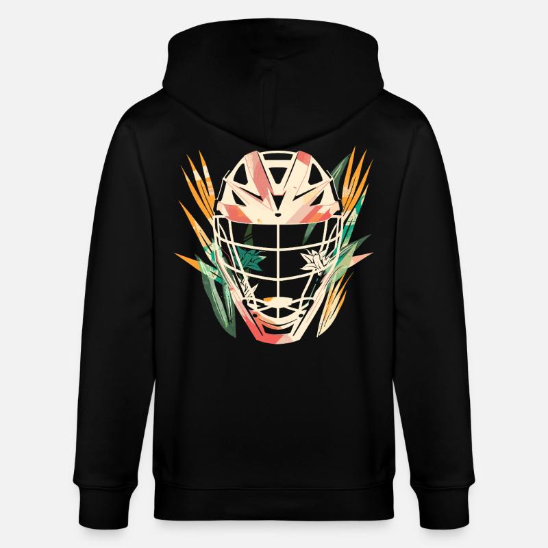 Casque de crosse dessin animé - Veste à capuche bio CULTIVATOR Stanley/Stella Unisexe - noir