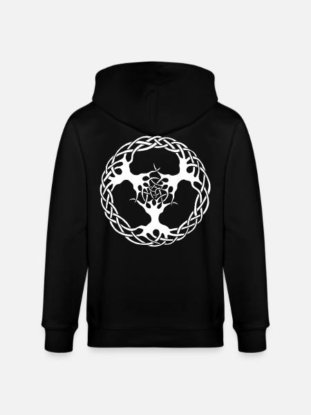 Links to nature (white) - Stanley/Stella CULTIVATOR Unisex Organic Hooded Jacket - black