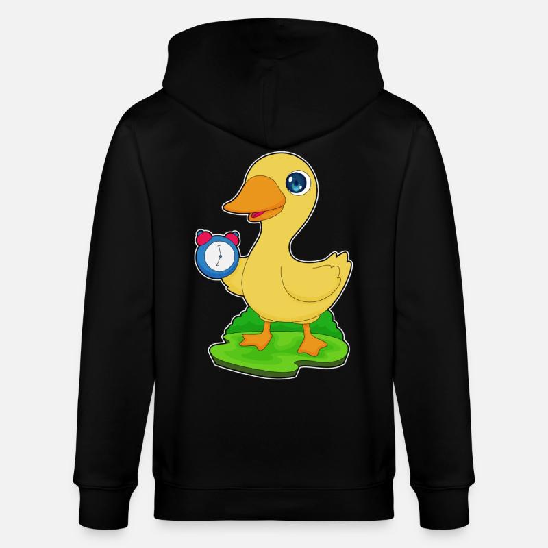 Réveil canard - Veste à capuche bio CULTIVATOR Stanley/Stella Unisexe - noir