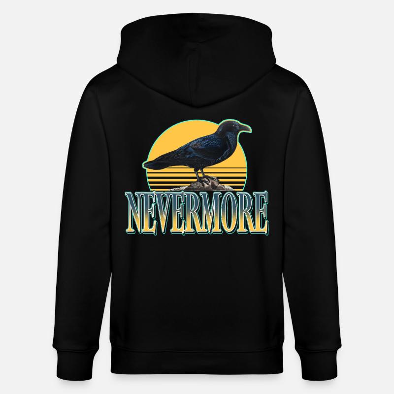 Nevermore – Raben & Gothic Ästhetik - Stanley/Stella Unisex Bio-Kapuzenjacke CULTIVATOR  - Schwarz