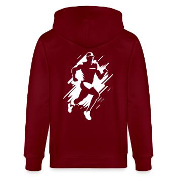 Jogger Graphic - Stanley/Stella CULTIVATOR  Unisex Organic Hooded Jacket - burgundy - Back - Anna (173cm)