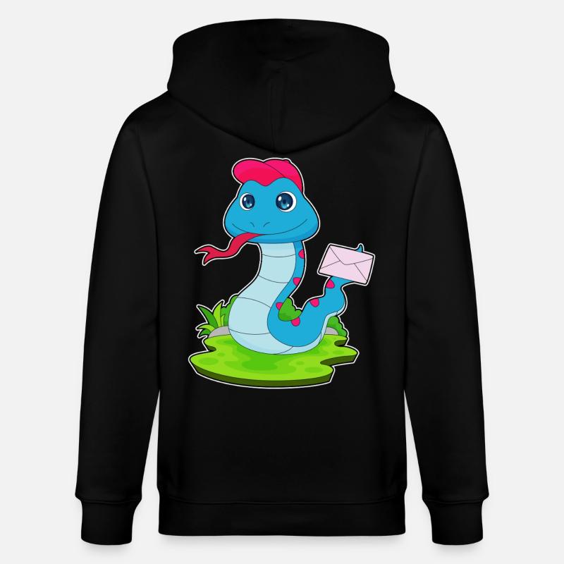Lettre de serpent - Veste à capuche bio CULTIVATOR Stanley/Stella Unisexe - noir