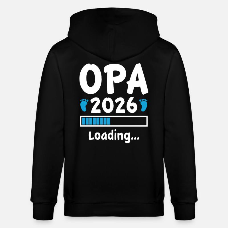 Opa 2026 Loading - Stanley/Stella Unisex Bio-Kapuzenjacke CULTIVATOR  - Schwarz