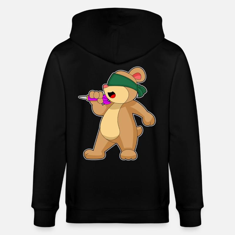 Fléchette d’ours Fléchette - Veste à capuche bio CULTIVATOR Stanley/Stella Unisexe - noir