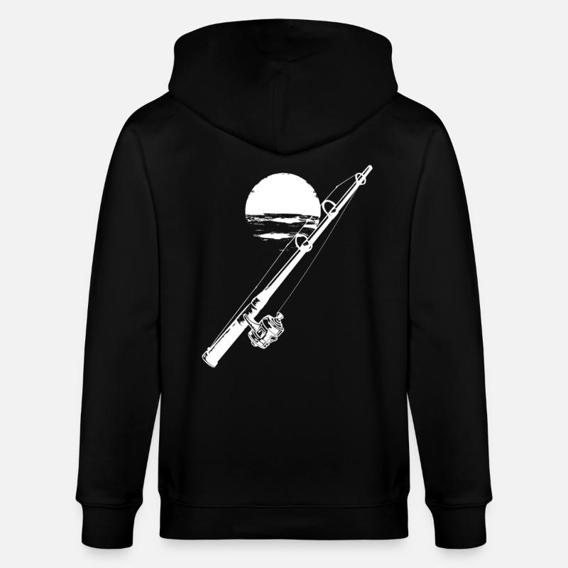 Fischen Grafik - Stanley/Stella Unisex Bio-Kapuzenjacke CULTIVATOR  - Schwarz