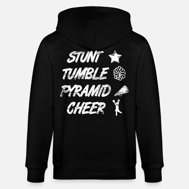 Stunt Tumble Pyramid Cheer - Stanley/Stella Unisex Bio-Kapuzenjacke CULTIVATOR - Schwarz