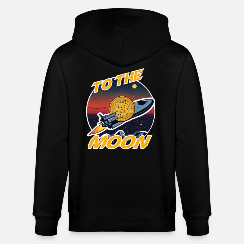 Du bitcoin à la Lune - Veste à capuche bio CULTIVATOR Stanley/Stella Unisexe - noir