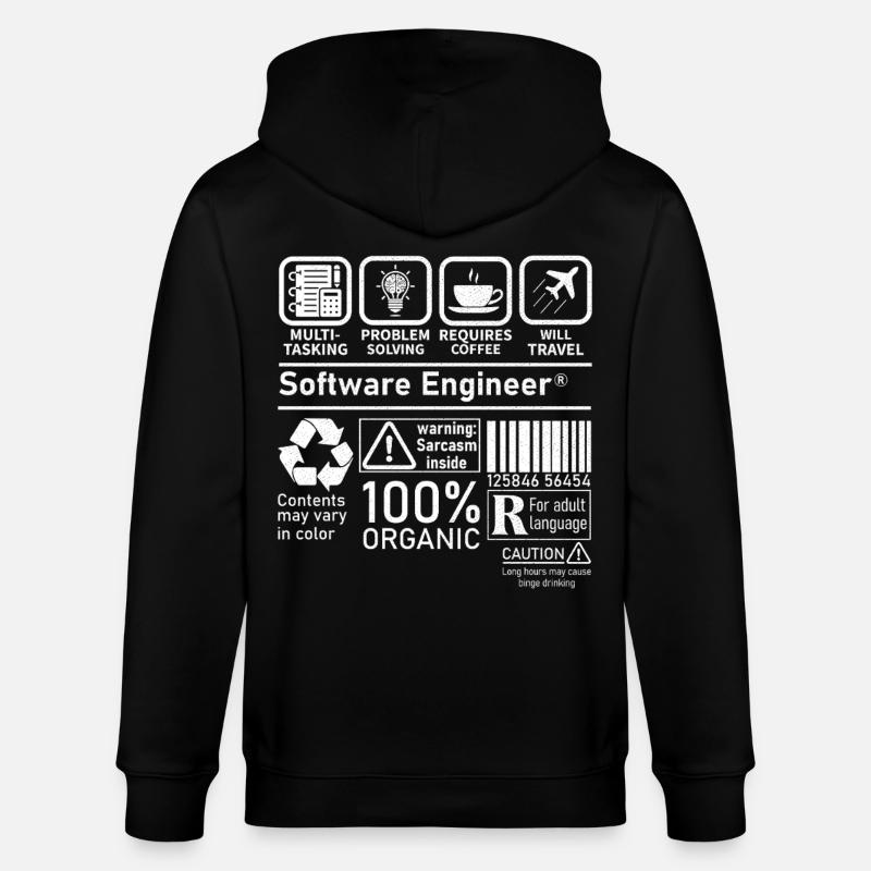 software engineer multi tasking problem solving - Stanley/Stella CULTIVATOR Unisex Organic Hooded Jacket - black