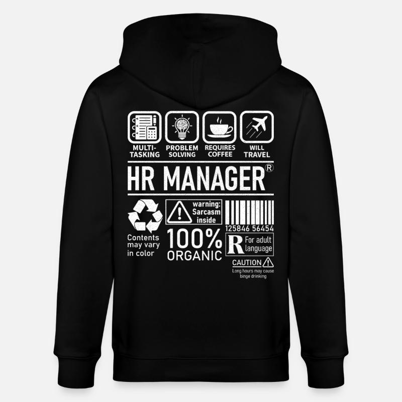 Hr Manager multi tasking problem solving - Stanley/Stella Unisex Bio-Kapuzenjacke CULTIVATOR - Schwarz