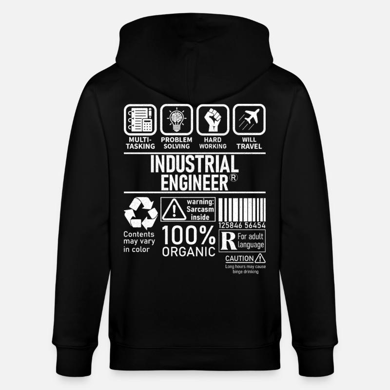 Industrial Engineer multi tasking problem solving - Stanley/Stella Unisex Bio-Kapuzenjacke CULTIVATOR - Schwarz