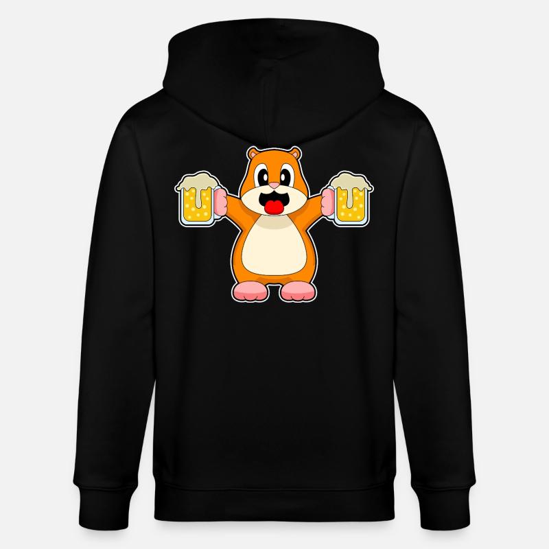Bière de hamster - Veste à capuche bio CULTIVATOR Stanley/Stella Unisexe - noir