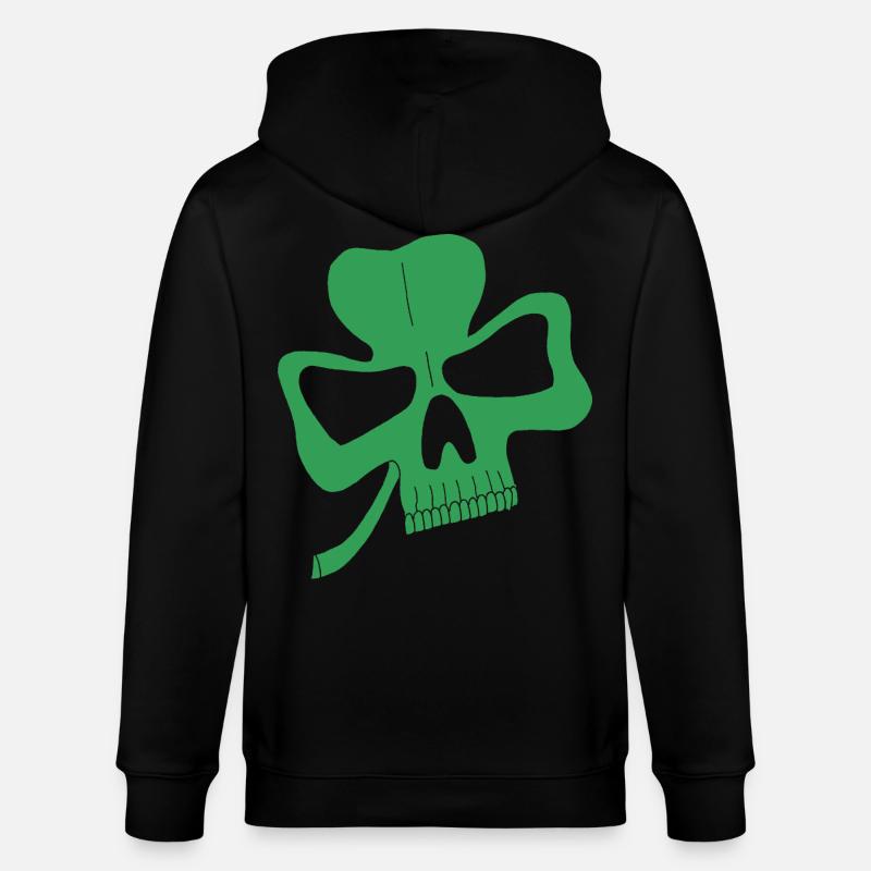Crâne de trèfle - Veste à capuche bio CULTIVATOR Stanley/Stella Unisexe - noir