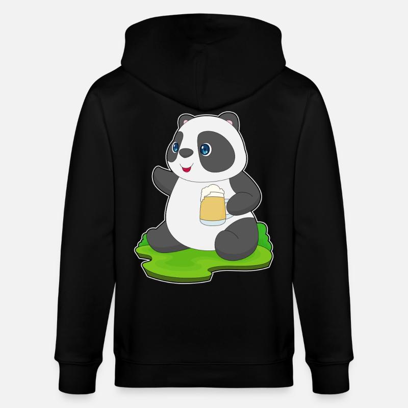 Bière Panda - Veste à capuche bio CULTIVATOR Stanley/Stella Unisexe - noir
