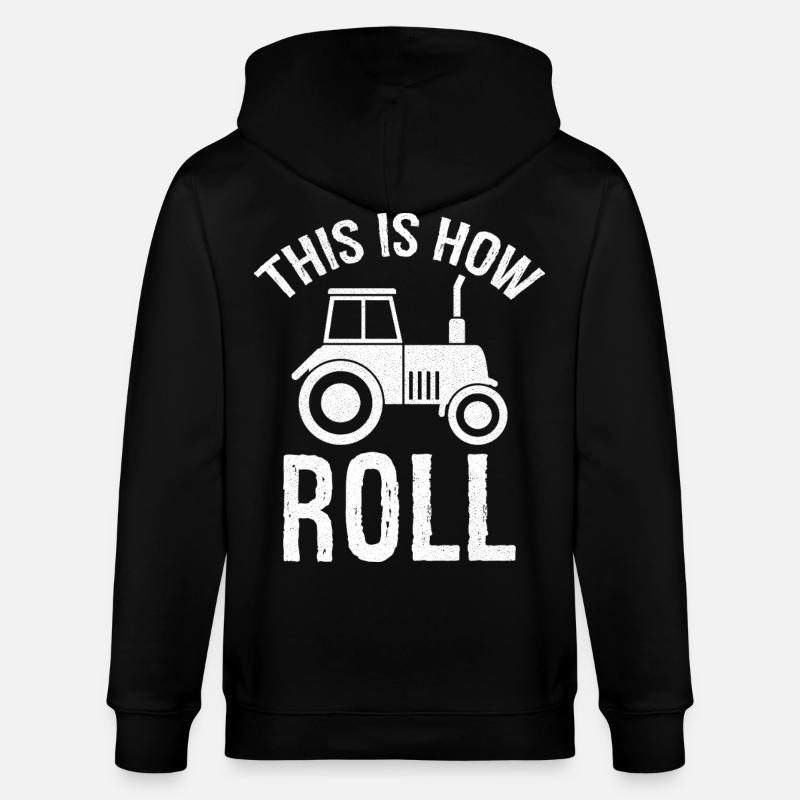 this is how roll - Stanley/Stella Unisex Bio-Kapuzenjacke CULTIVATOR  - Schwarz