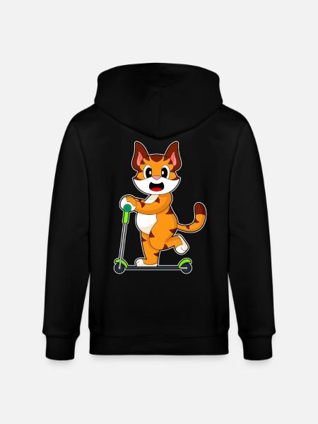 Tiger Scooter - Stanley/Stella CULTIVATOR  Unisex Organic Hooded Jacket - black