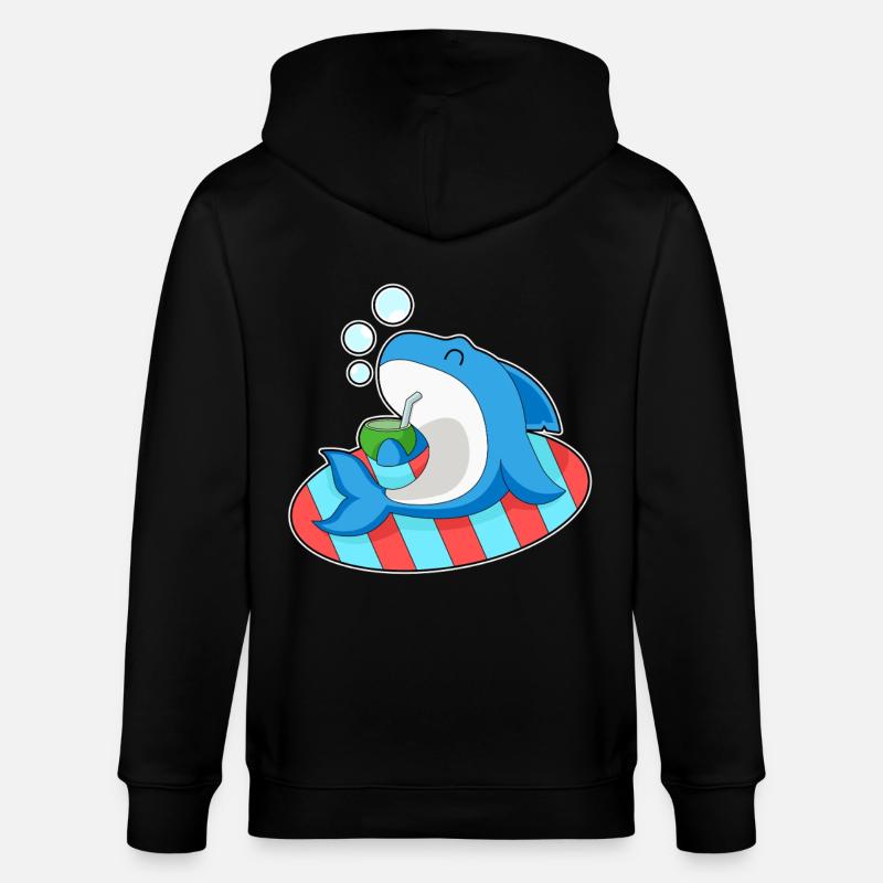Requin Été Noix de - Veste à capuche bio CULTIVATOR Stanley/Stella Unisexe - noir