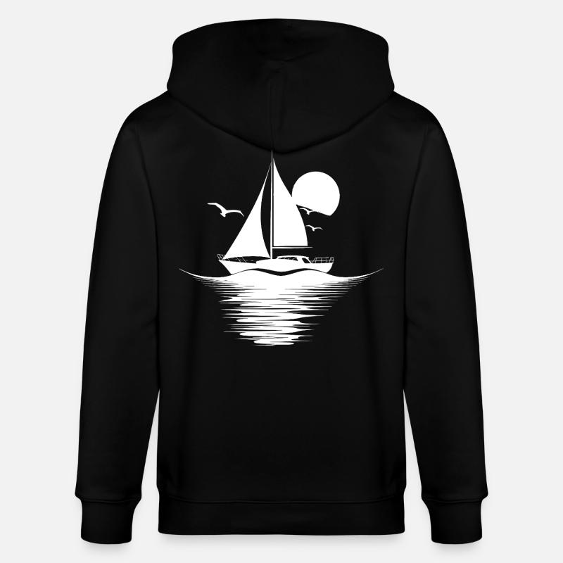 Dessin de voile - Veste à capuche bio CULTIVATOR Stanley/Stella Unisexe - noir