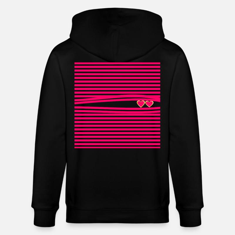 DÉCLARATION D’AMOUR RELATION CŒURS D’AMOUR - Veste à capuche bio CULTIVATOR Stanley/Stella Unisexe - noir