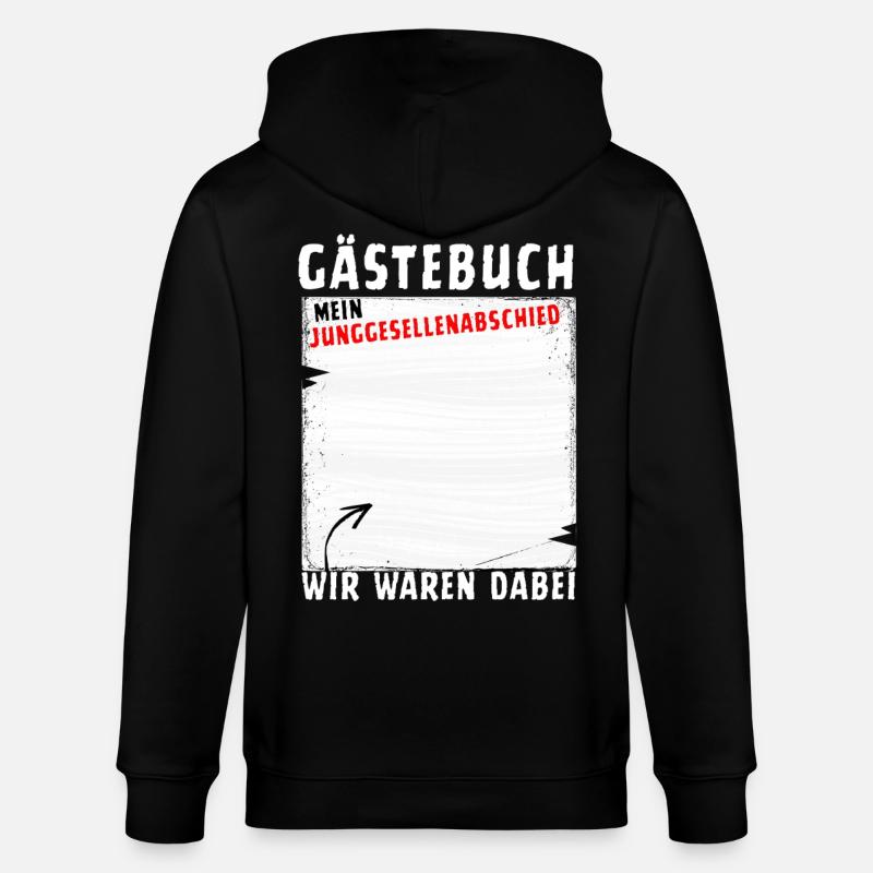 Gästebuch Junggesellenabschied - Stanley/Stella Unisex Bio-Kapuzenjacke CULTIVATOR  - Schwarz