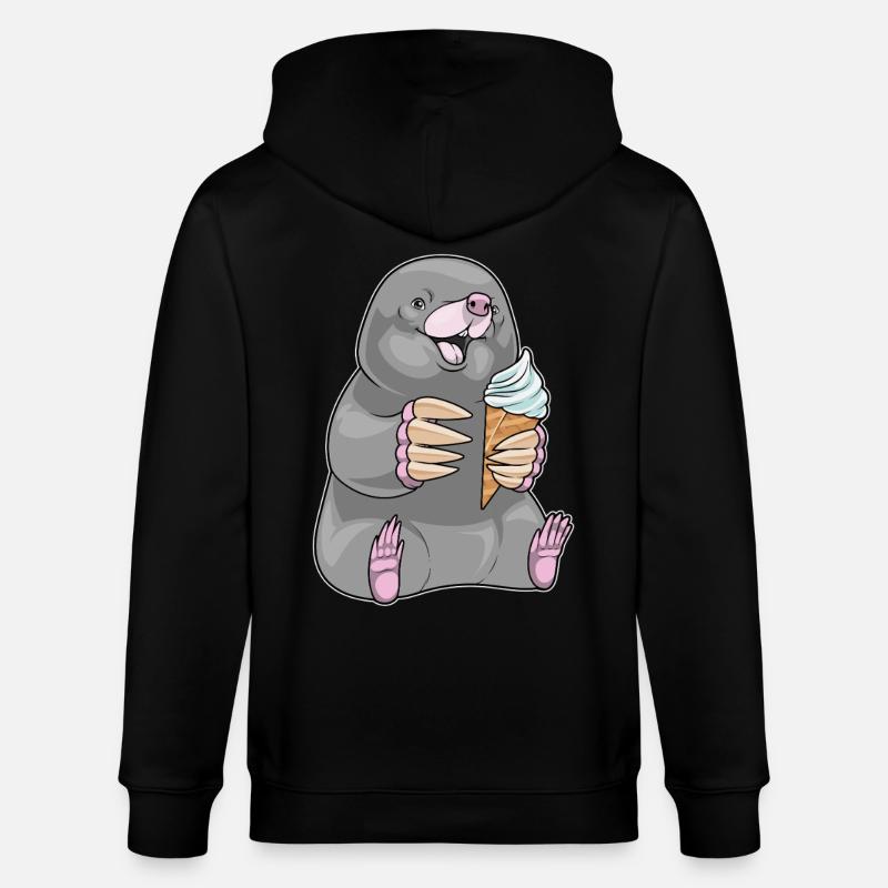 Glace Mole Waffle - Veste à capuche bio CULTIVATOR Stanley/Stella Unisexe - noir